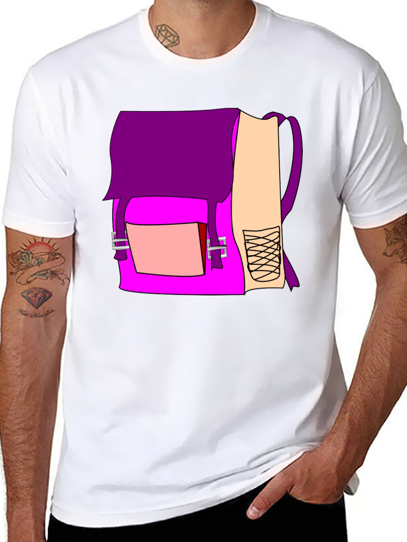 Purple Backpack Graphic Tee