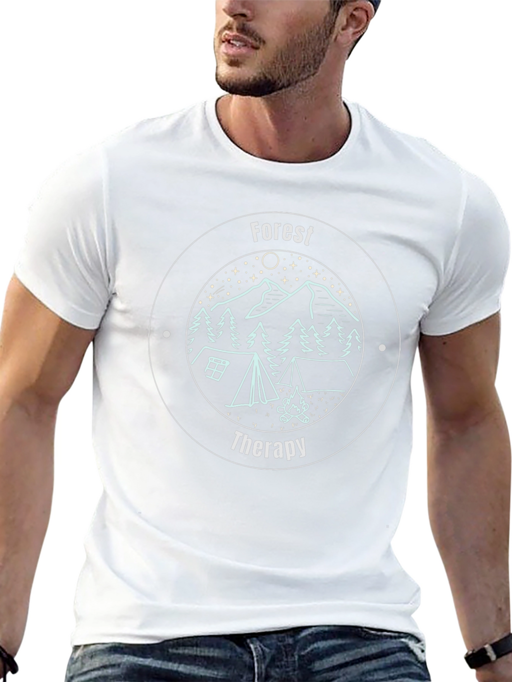 Forest Therapy Graphic T-Shirt - Nature Camping Tee