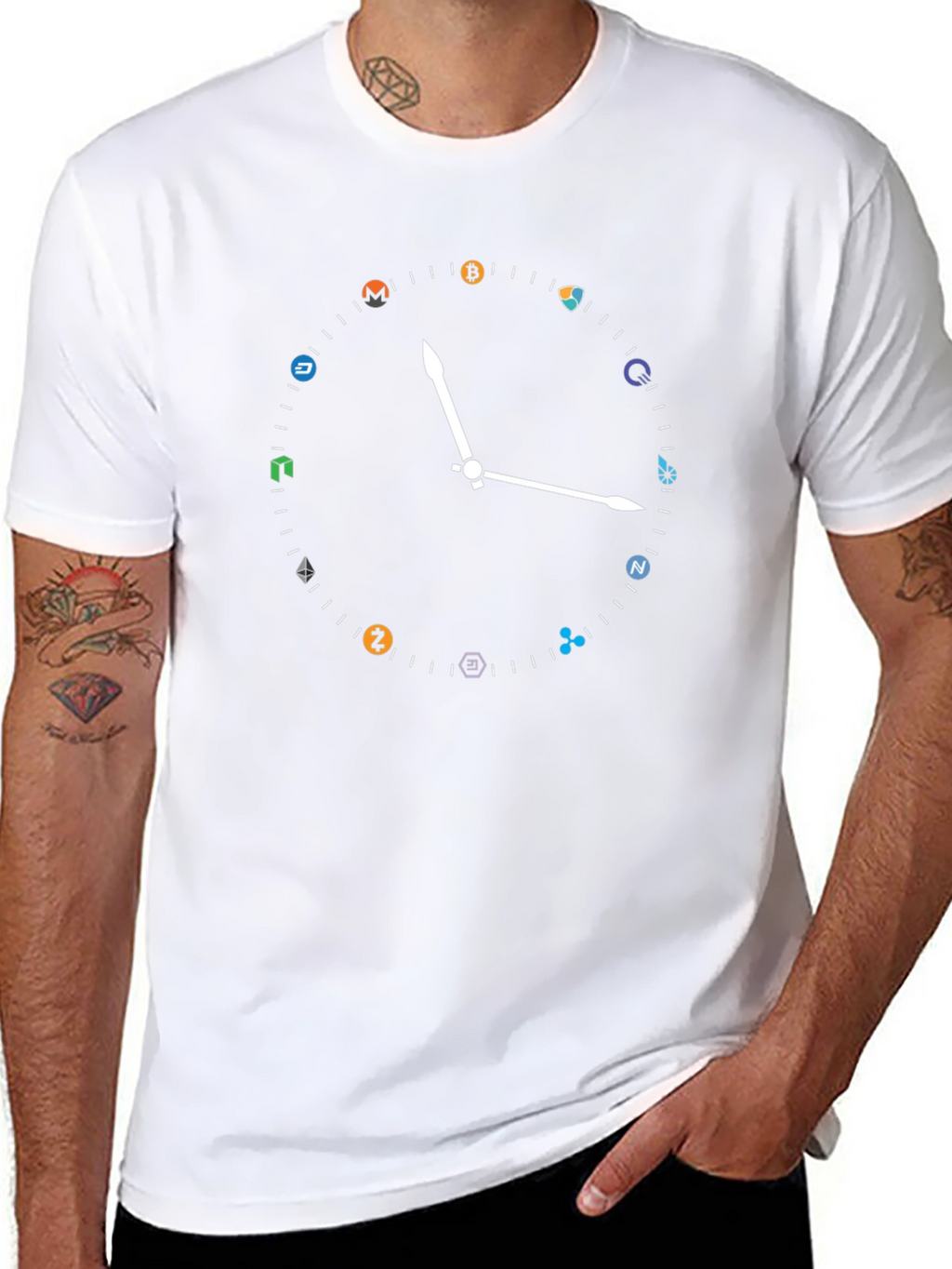 Crypto Clock T-Shirt - Bitcoin & Altcoins