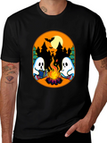 Campfire Ghost Graphic T-Shirt - Spooky Season