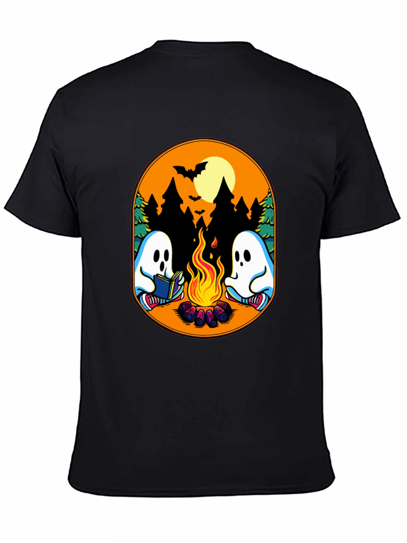 Campfire Ghost Graphic T-Shirt - Spooky Season