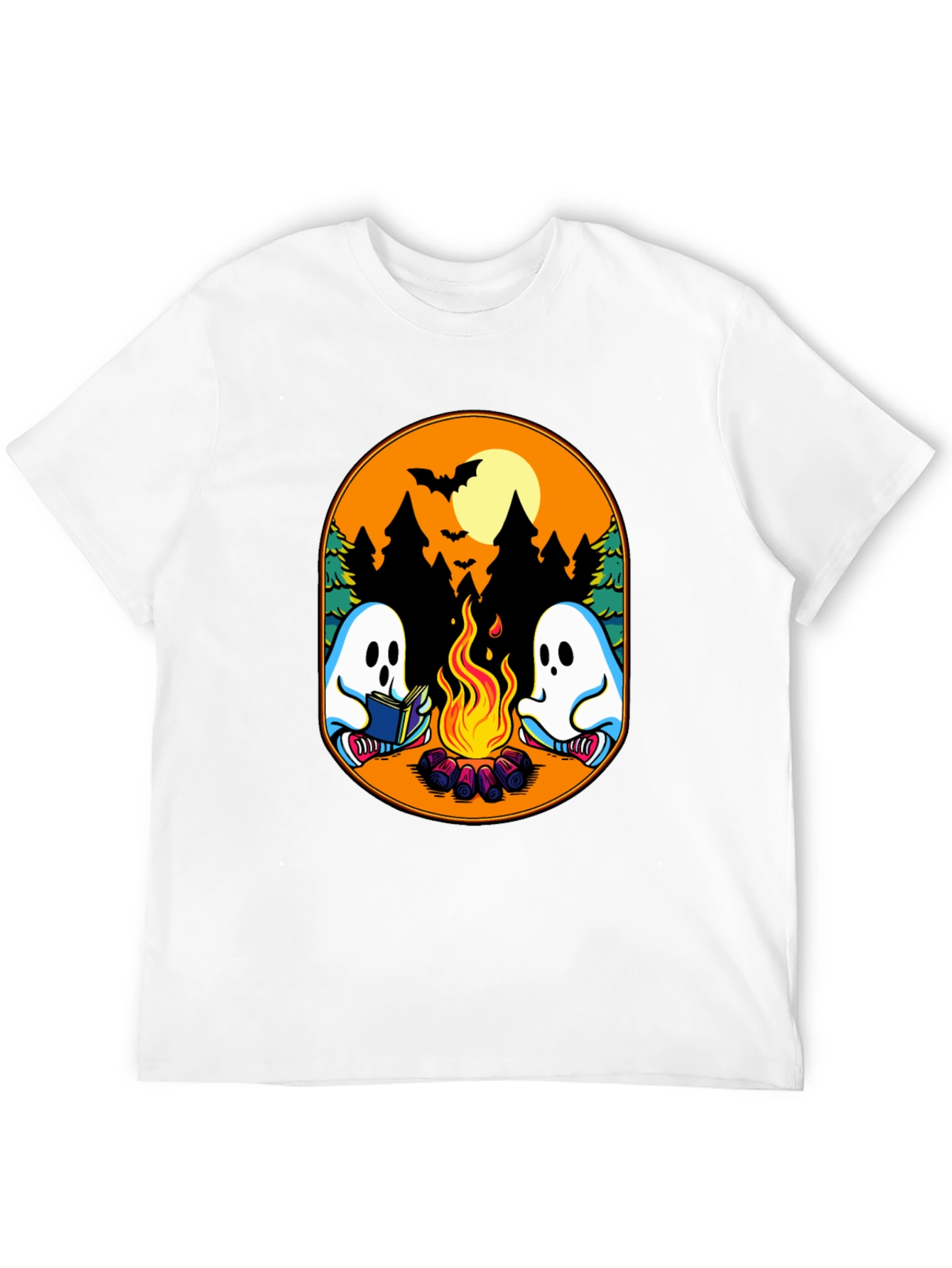 Campfire Ghost Graphic T-Shirt - Spooky Season