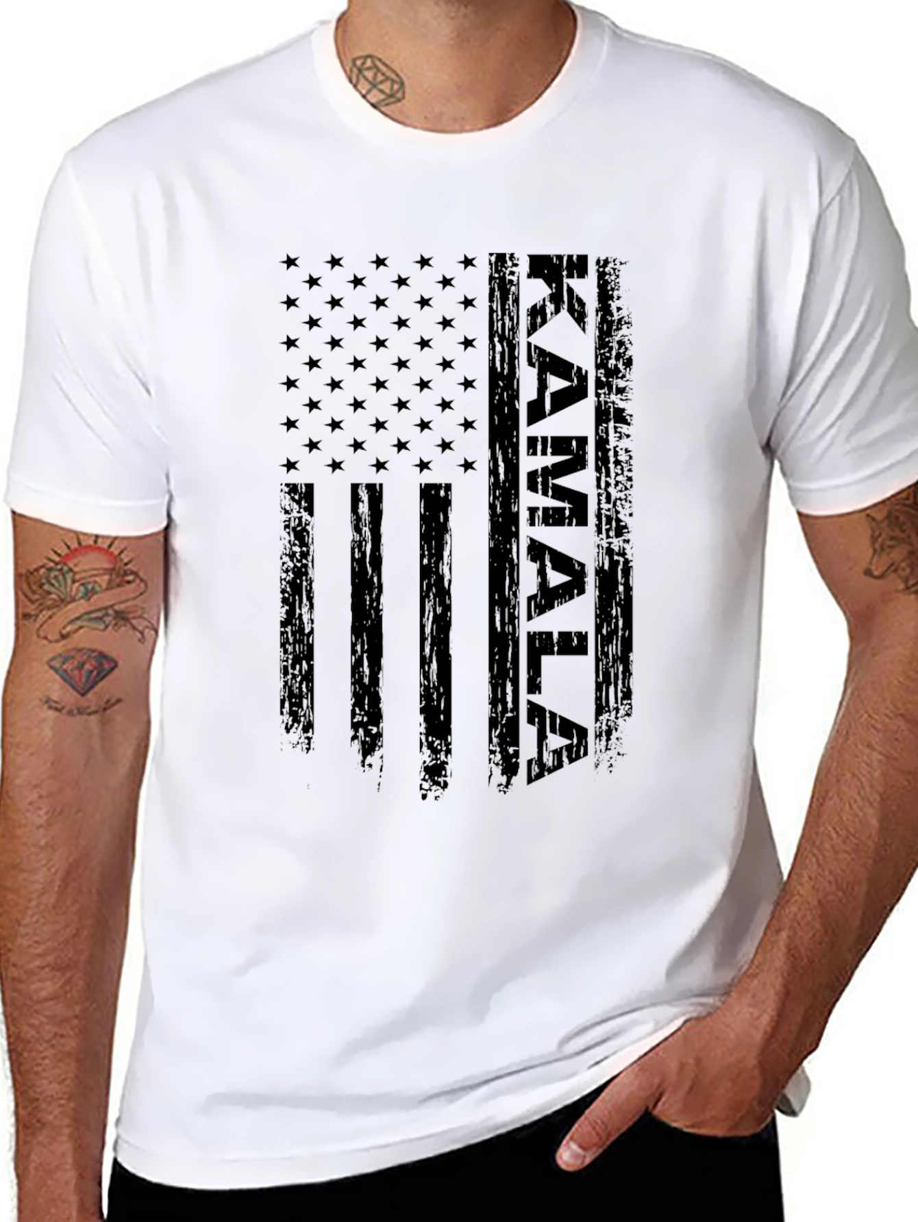 Kamala American Flag Graphic T-Shirt