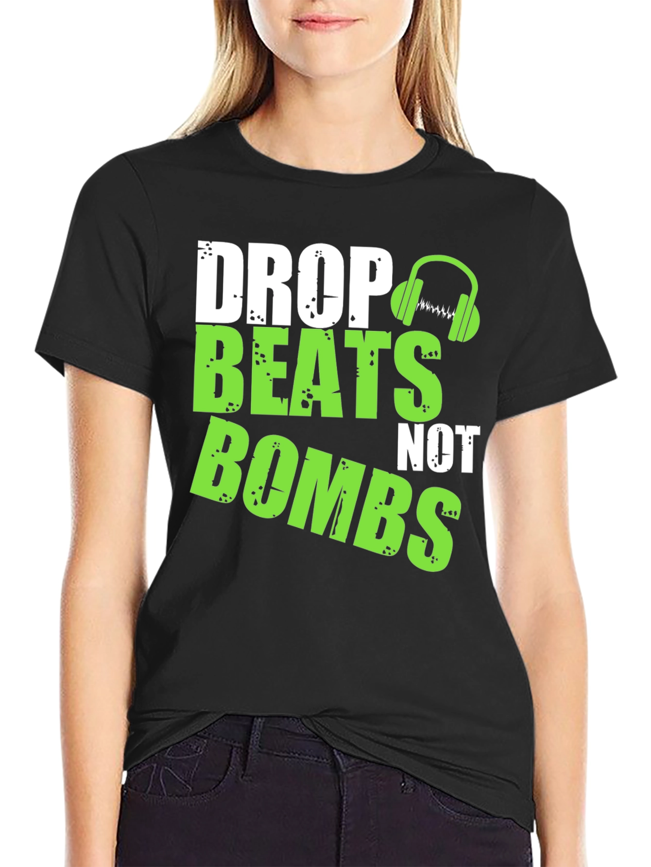 Drop Beats Not Bombs Graphic T-Shirt