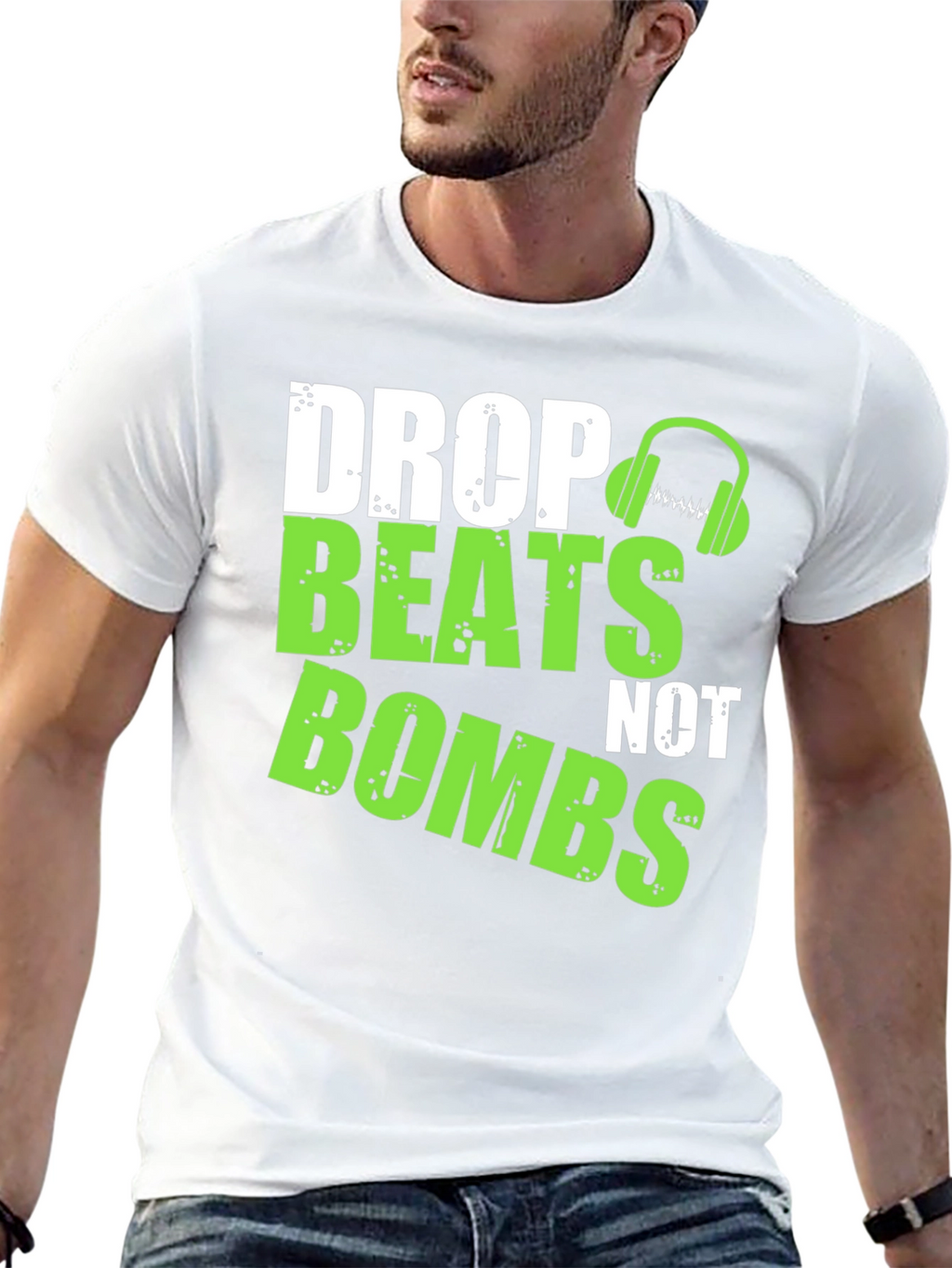 Drop Beats Not Bombs Graphic T-Shirt