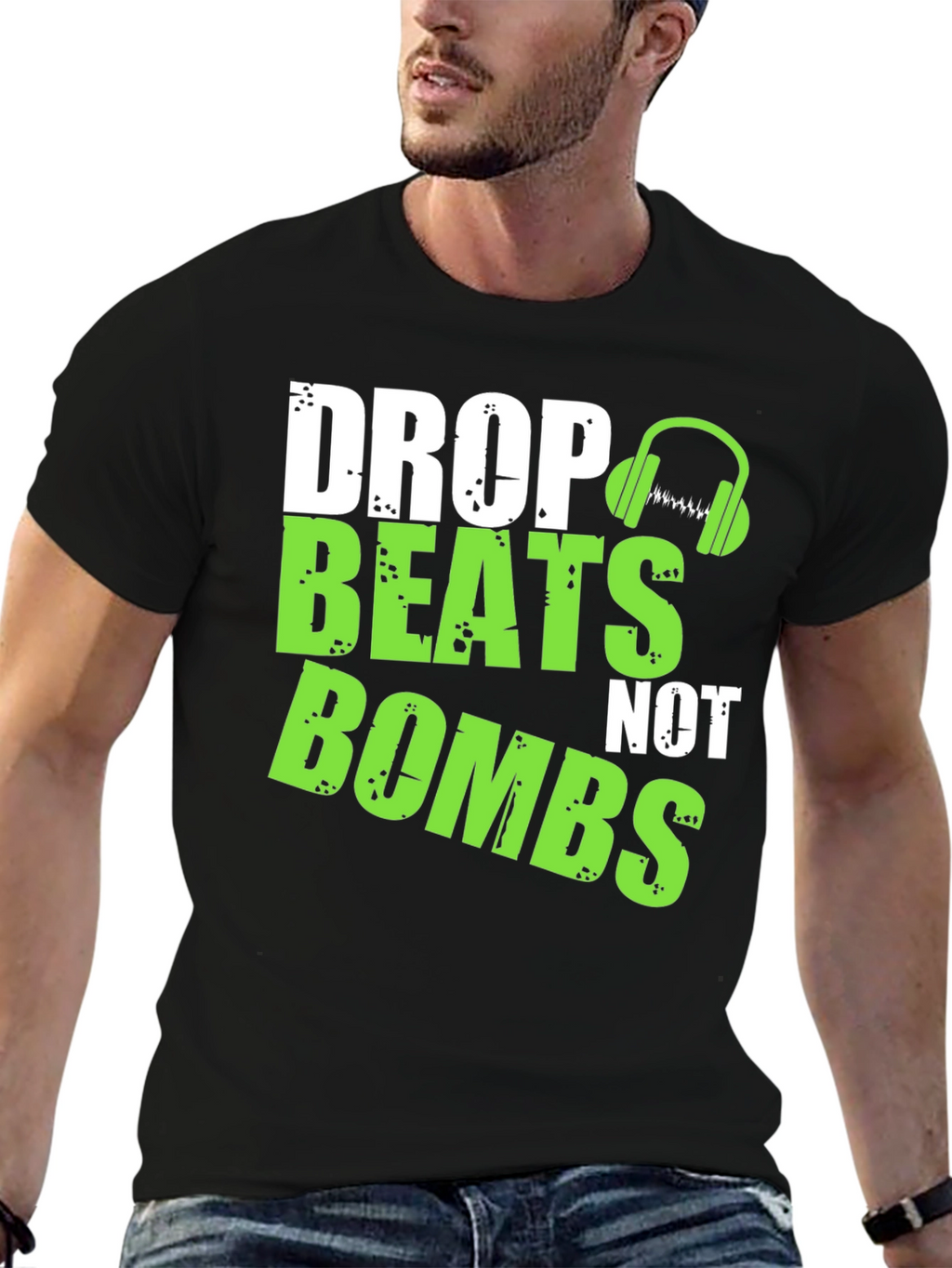 Drop Beats Not Bombs Graphic T-Shirt