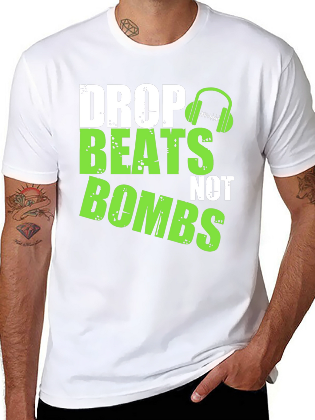 Drop Beats Not Bombs Graphic T-Shirt