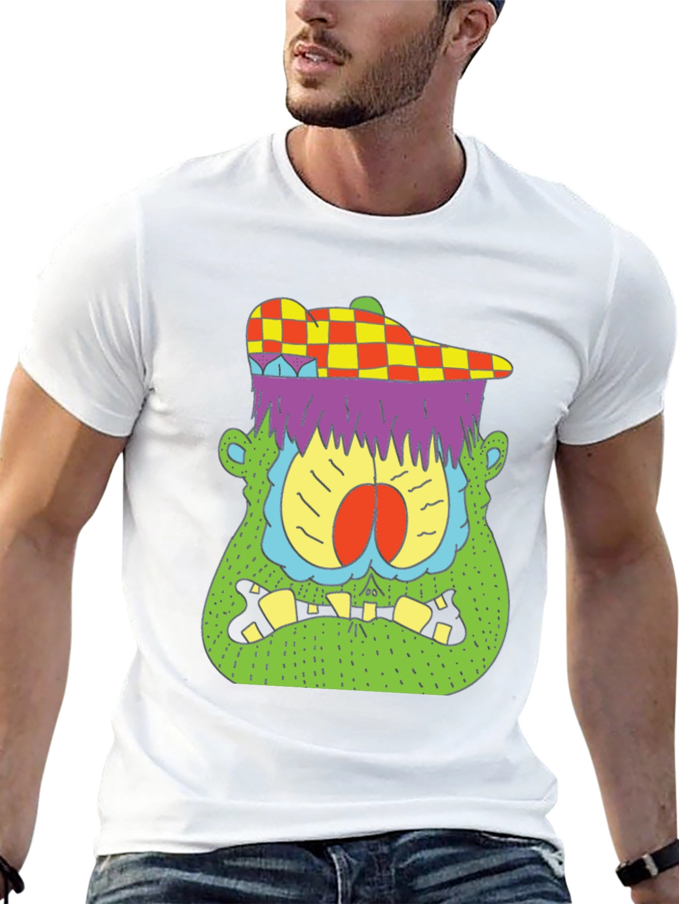 Funky Monster Graphic T-Shirt - Cool Cartoon Design