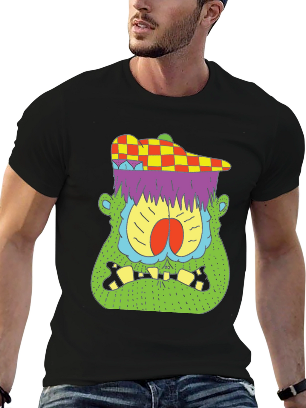 Funky Monster Graphic T-Shirt - Cool Cartoon Design
