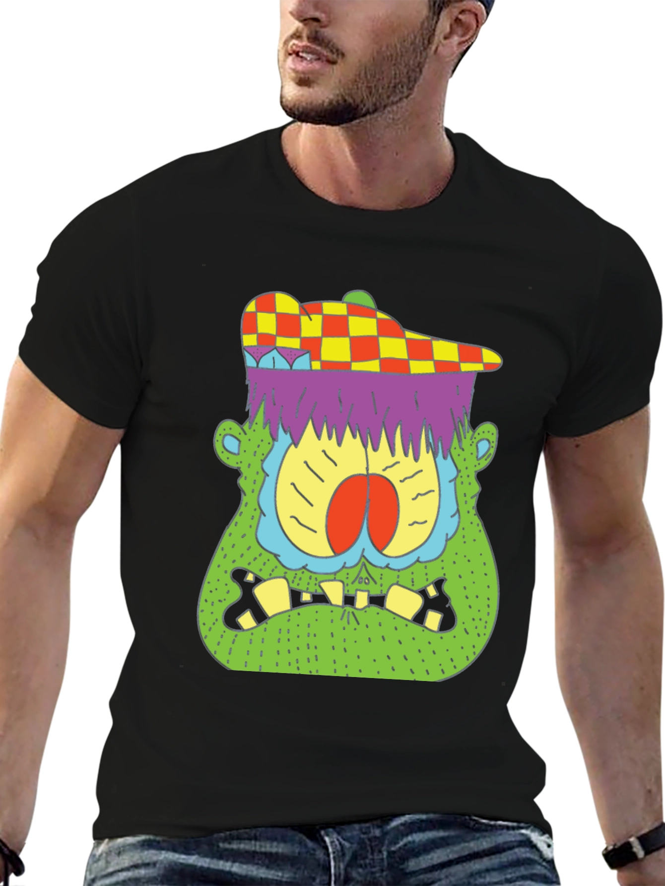 Funky Monster Graphic T-Shirt - Cool Cartoon Design