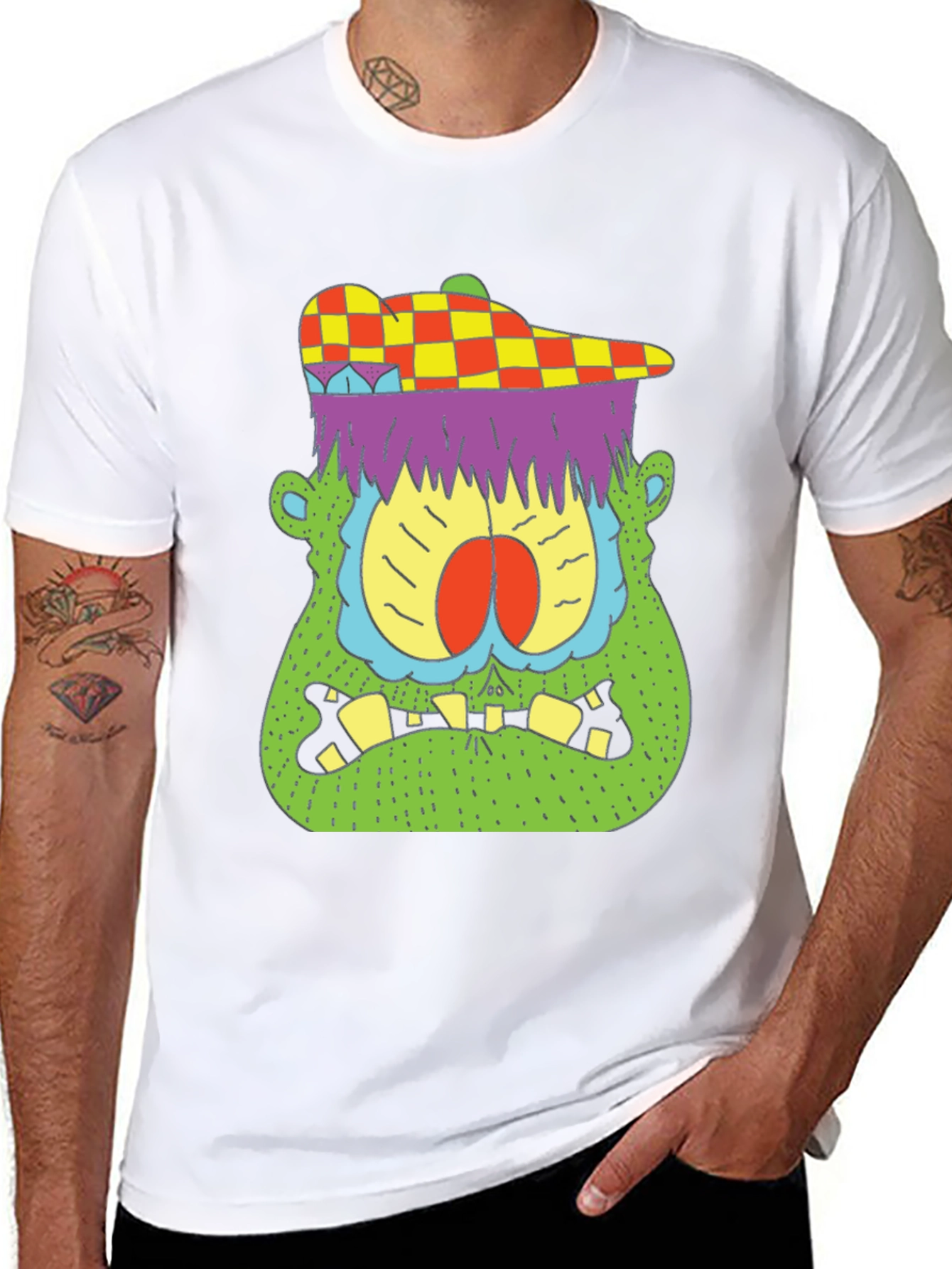 Funky Monster Graphic T-Shirt - Cool Cartoon Design