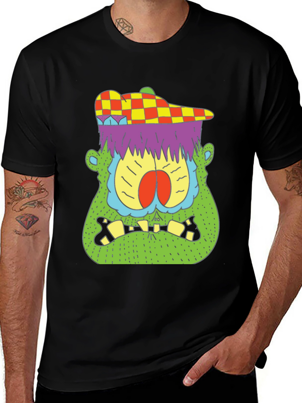 Funky Monster Graphic T-Shirt - Cool Cartoon Design