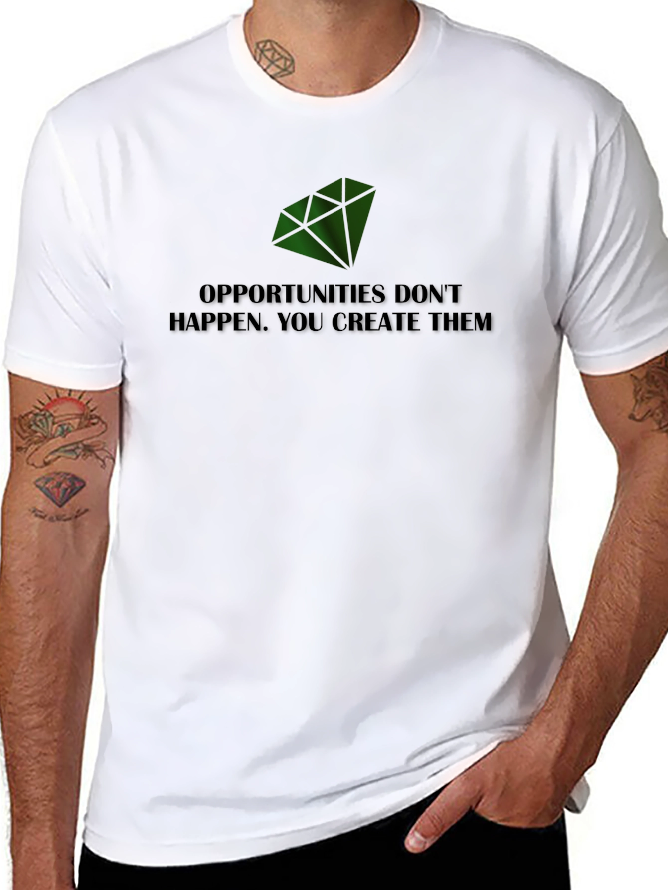 Create Opportunities Tee - Motivational Black T-Shirt