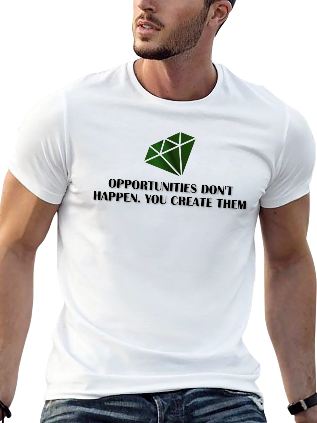 Create Opportunities Tee - Motivational Black T-Shirt