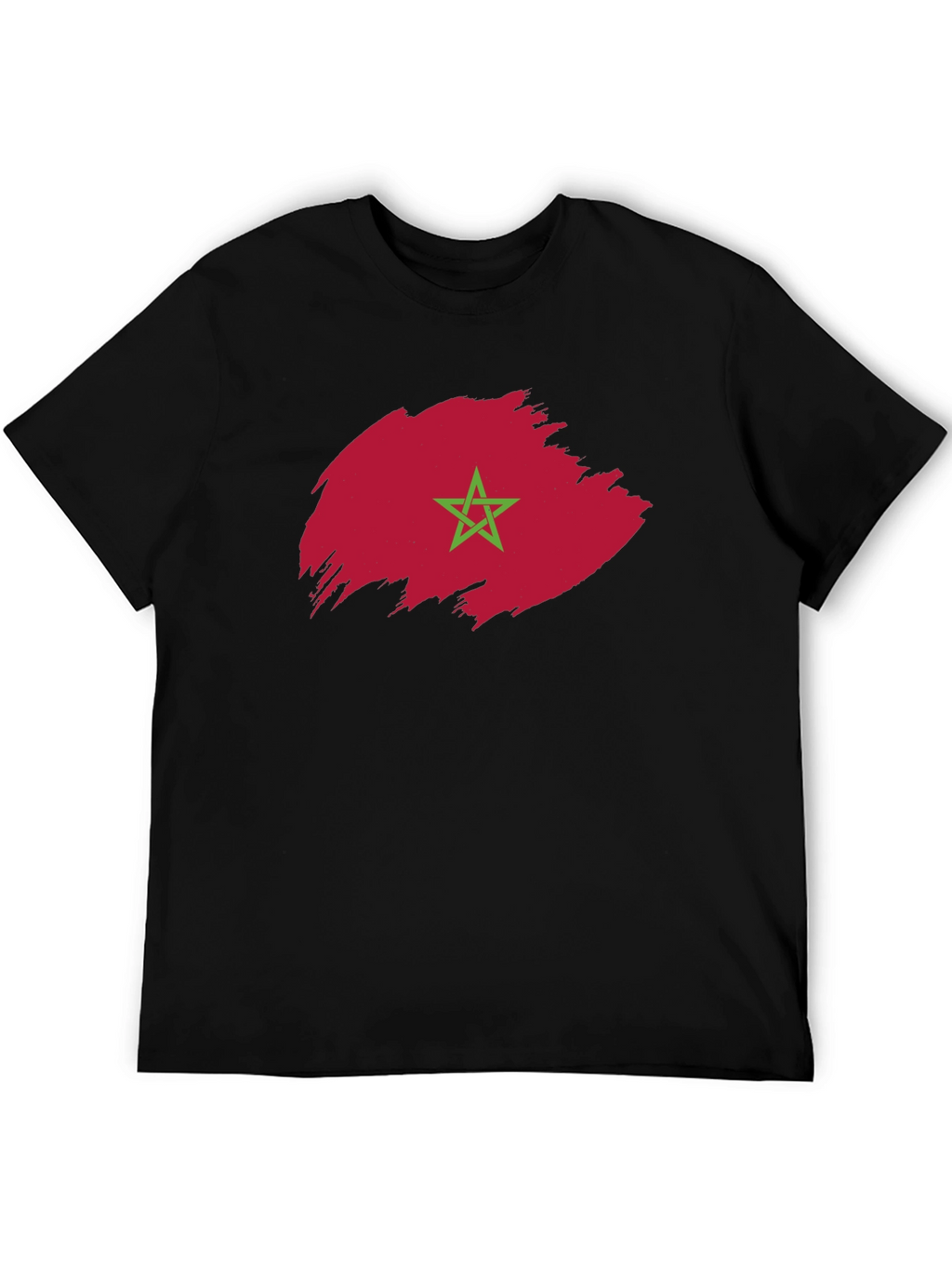 Morocco Flag T-Shirt - Brush Stroke Design