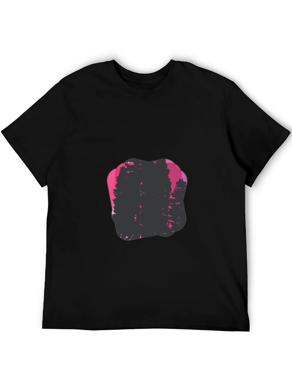 Nature Silhouette Graphic Print Crew Neck Tee