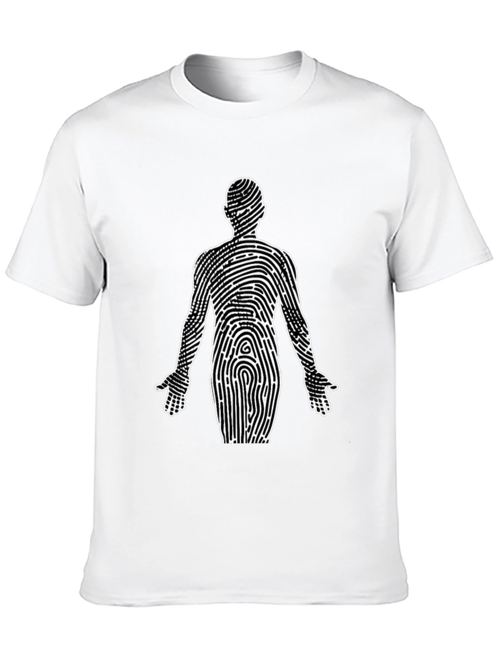 Unique Fingerprint Body Black T-Shirt