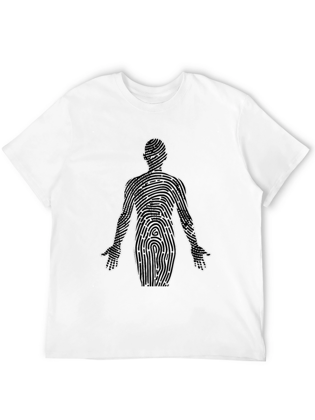 Unique Fingerprint Body Black T-Shirt
