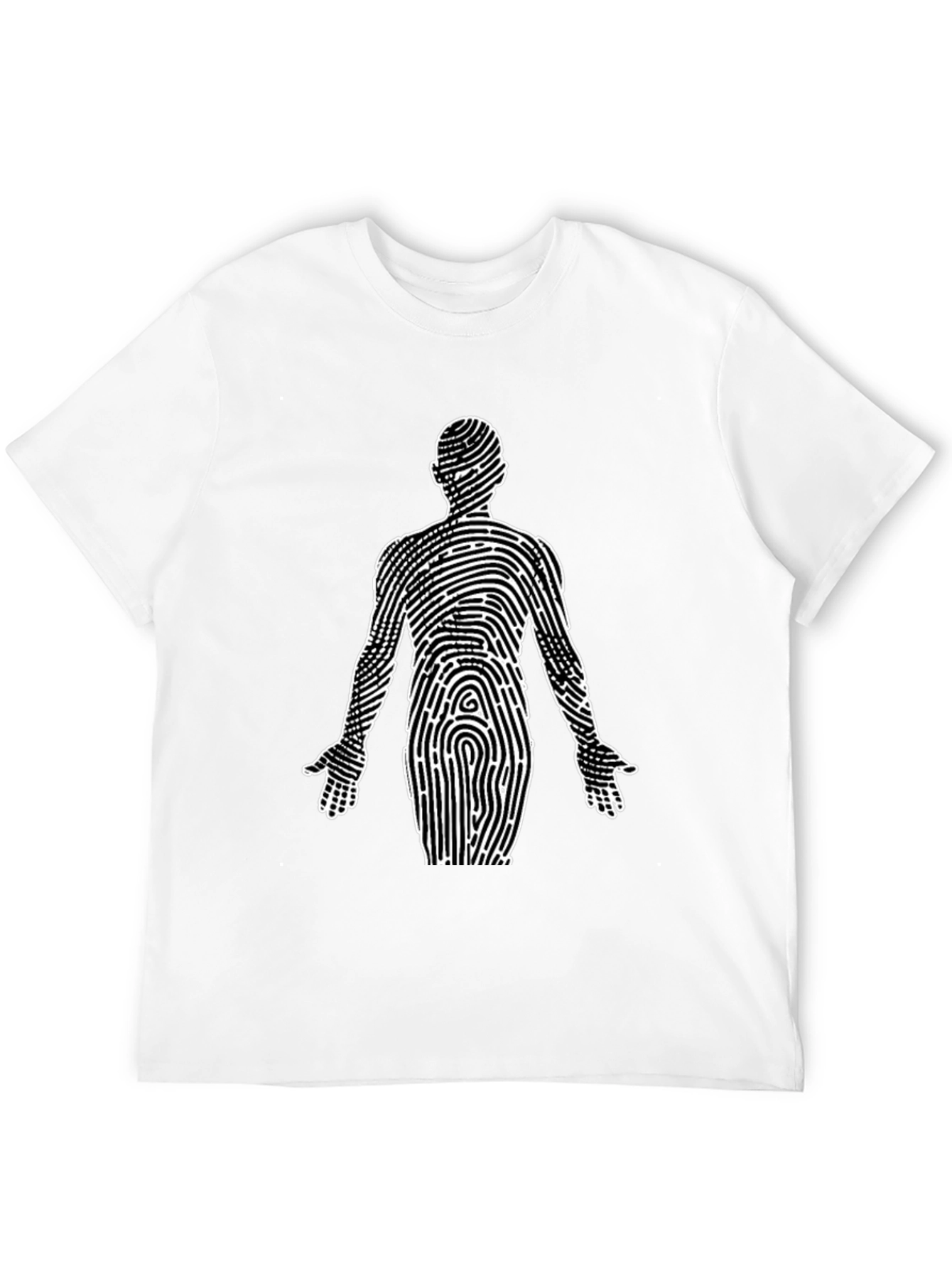 Unique Fingerprint Body Black T-Shirt