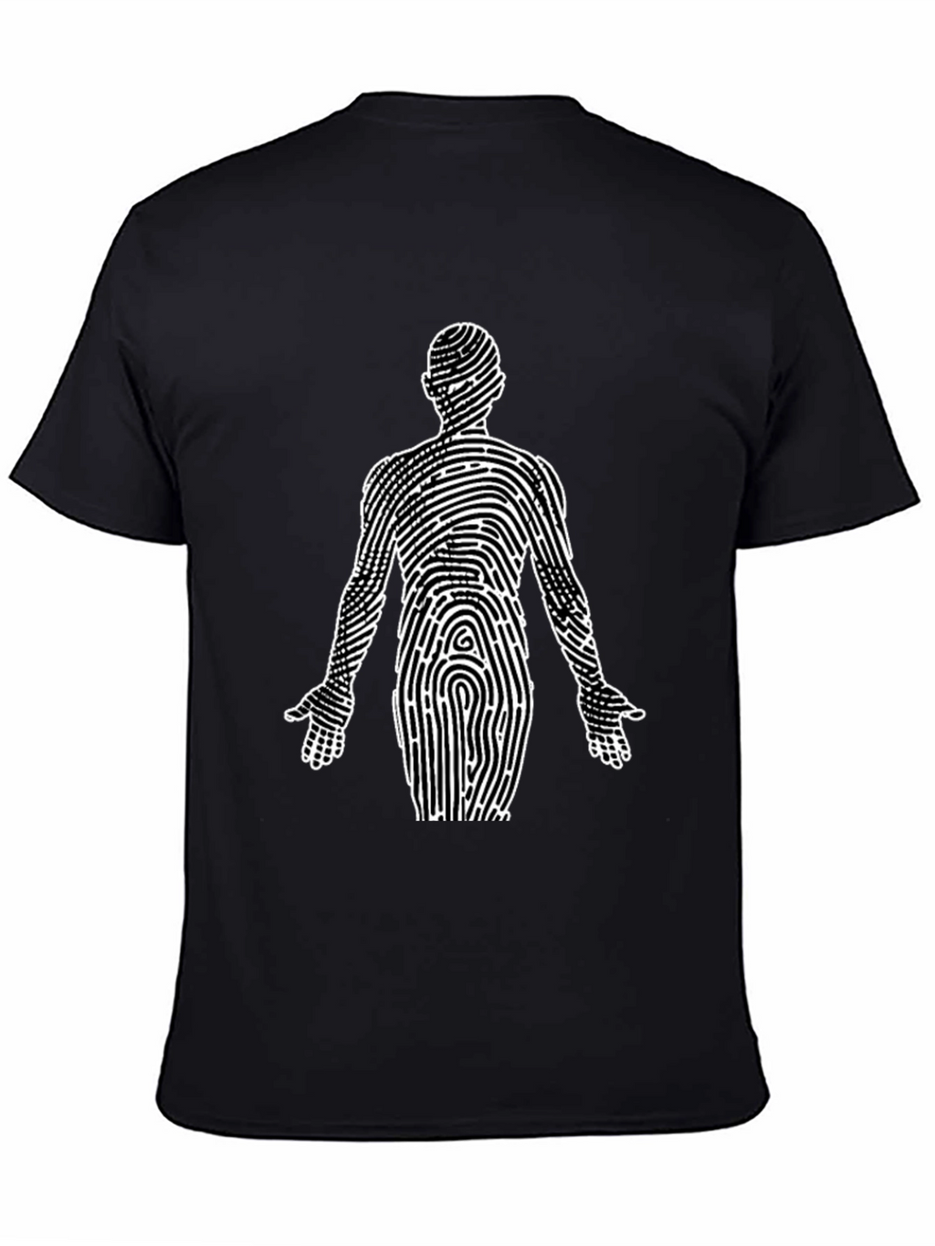 Unique Fingerprint Body Black T-Shirt