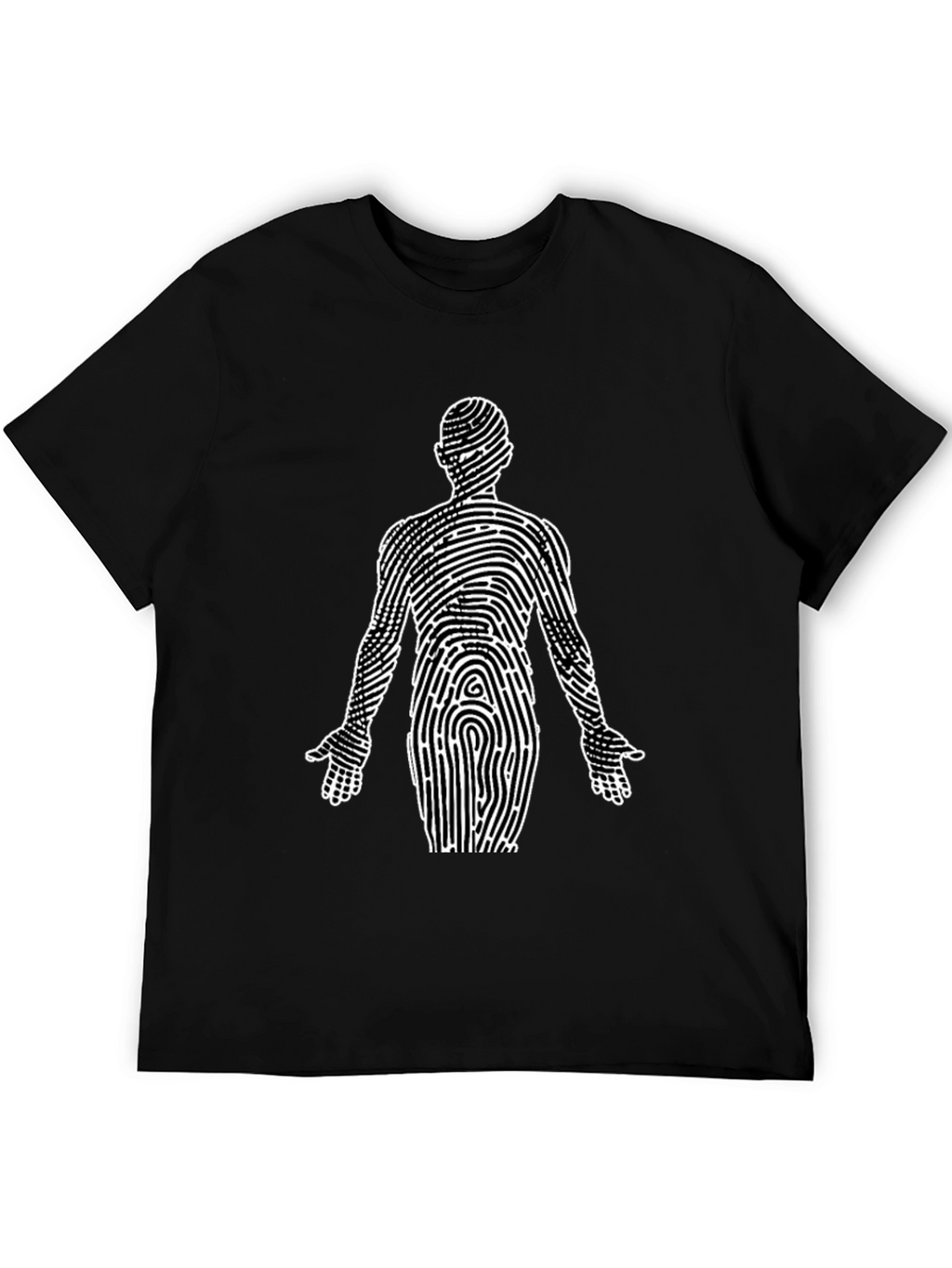 Unique Fingerprint Body Black T-Shirt