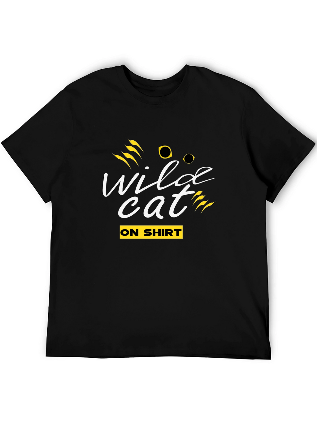 Wildcat Graphic Tee - Black Crew Neck T-Shirt