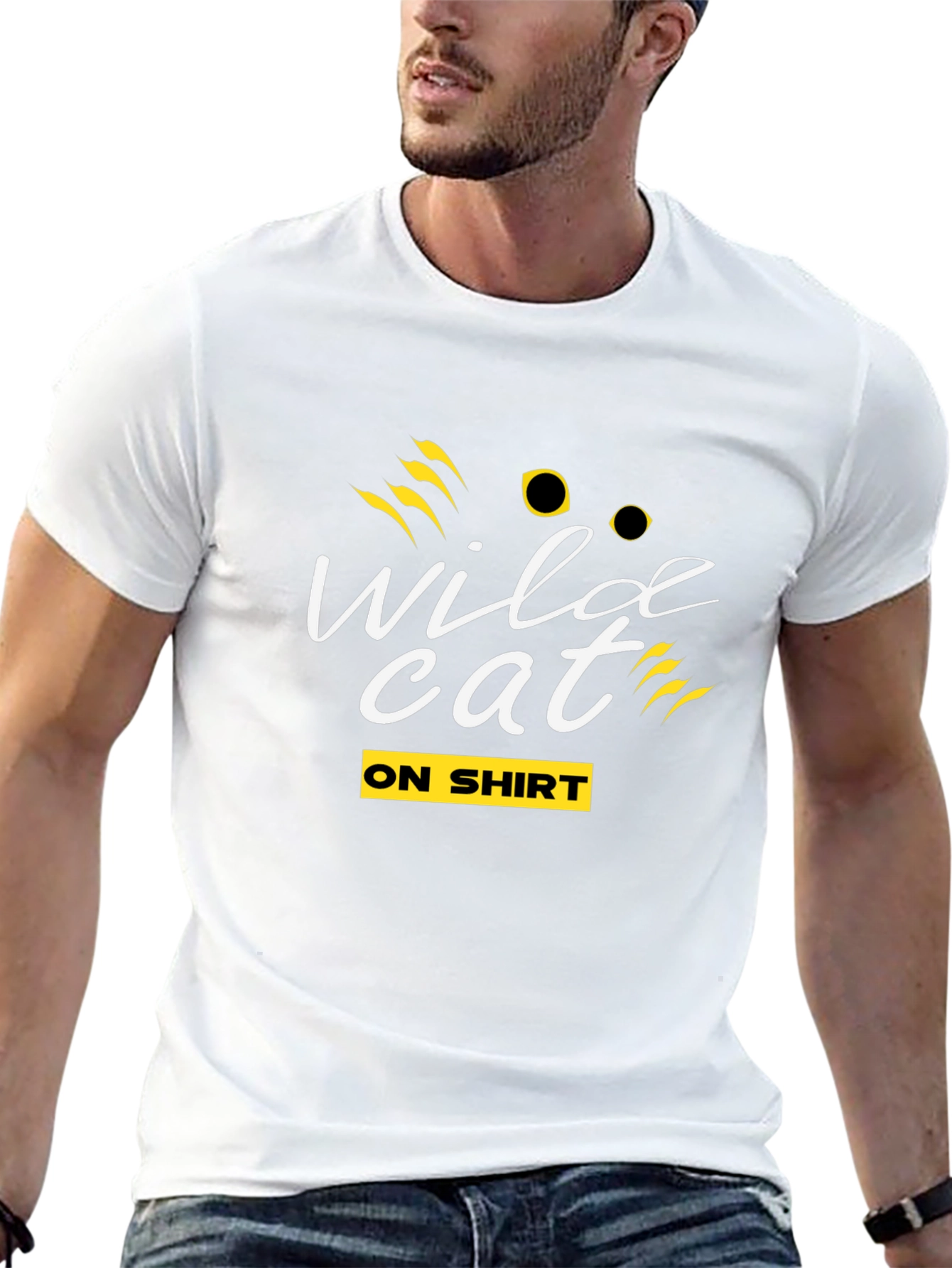 Wildcat Graphic Tee - Black Crew Neck T-Shirt