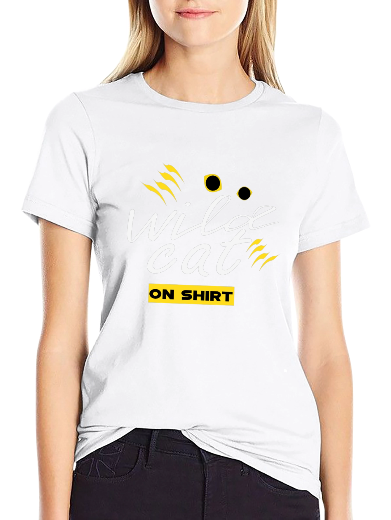 Wildcat Graphic Tee - Black Crew Neck T-Shirt
