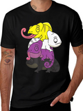 Stacked Chameleon Graphic Tee - Unique Reptile Lover Gift