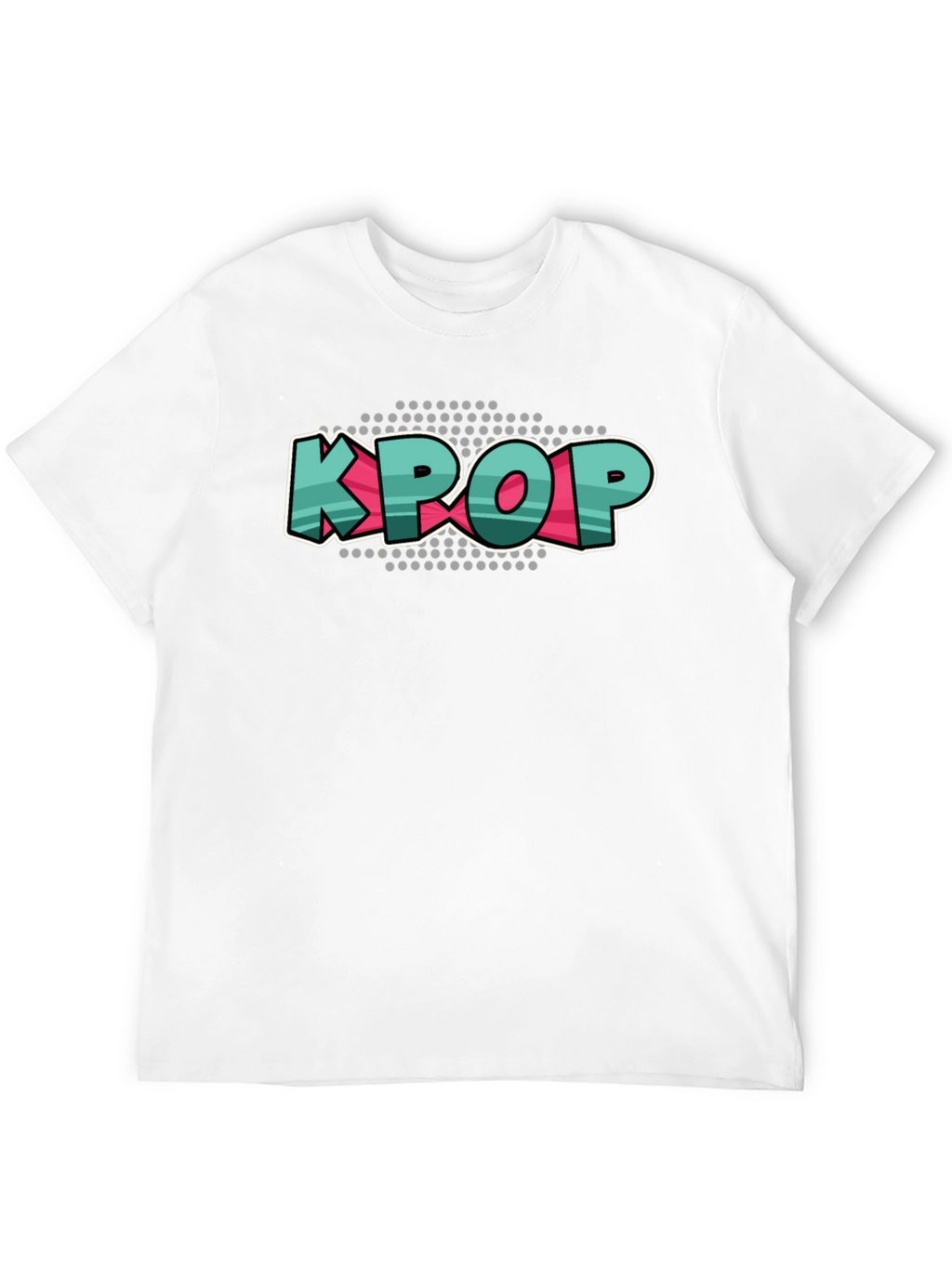 KPOP Graphic Tee - Black Cotton Crew Neck T-Shirt