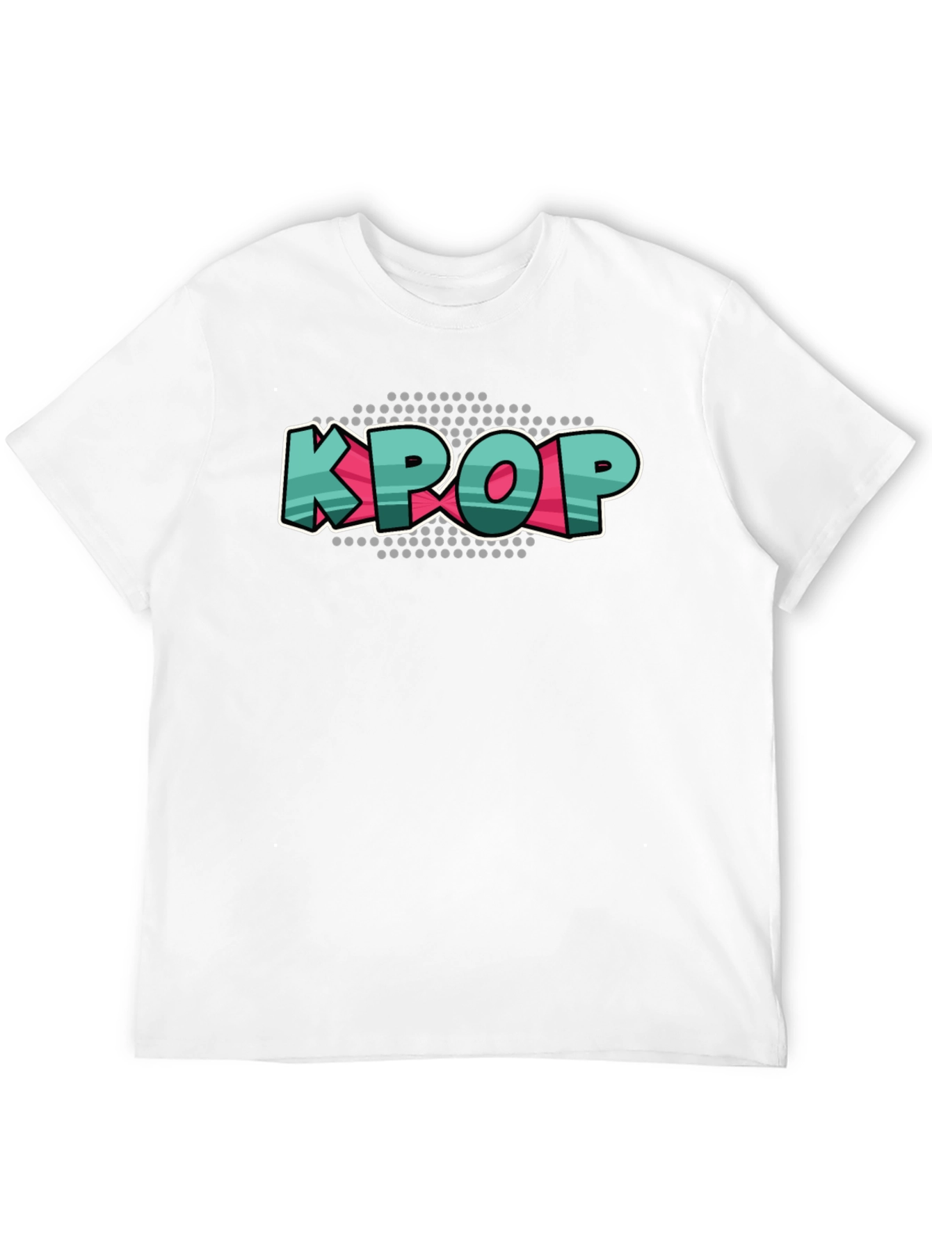 KPOP Graphic Tee - Black Cotton Crew Neck T-Shirt