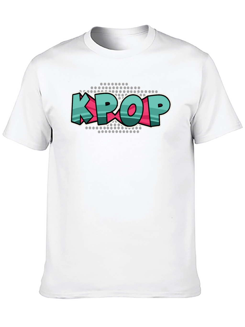 KPOP Graphic Tee - Black Cotton Crew Neck T-Shirt