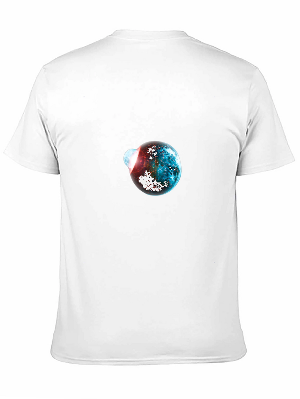 Galaxy Planet Graphic Print Mens Black T-Shirt