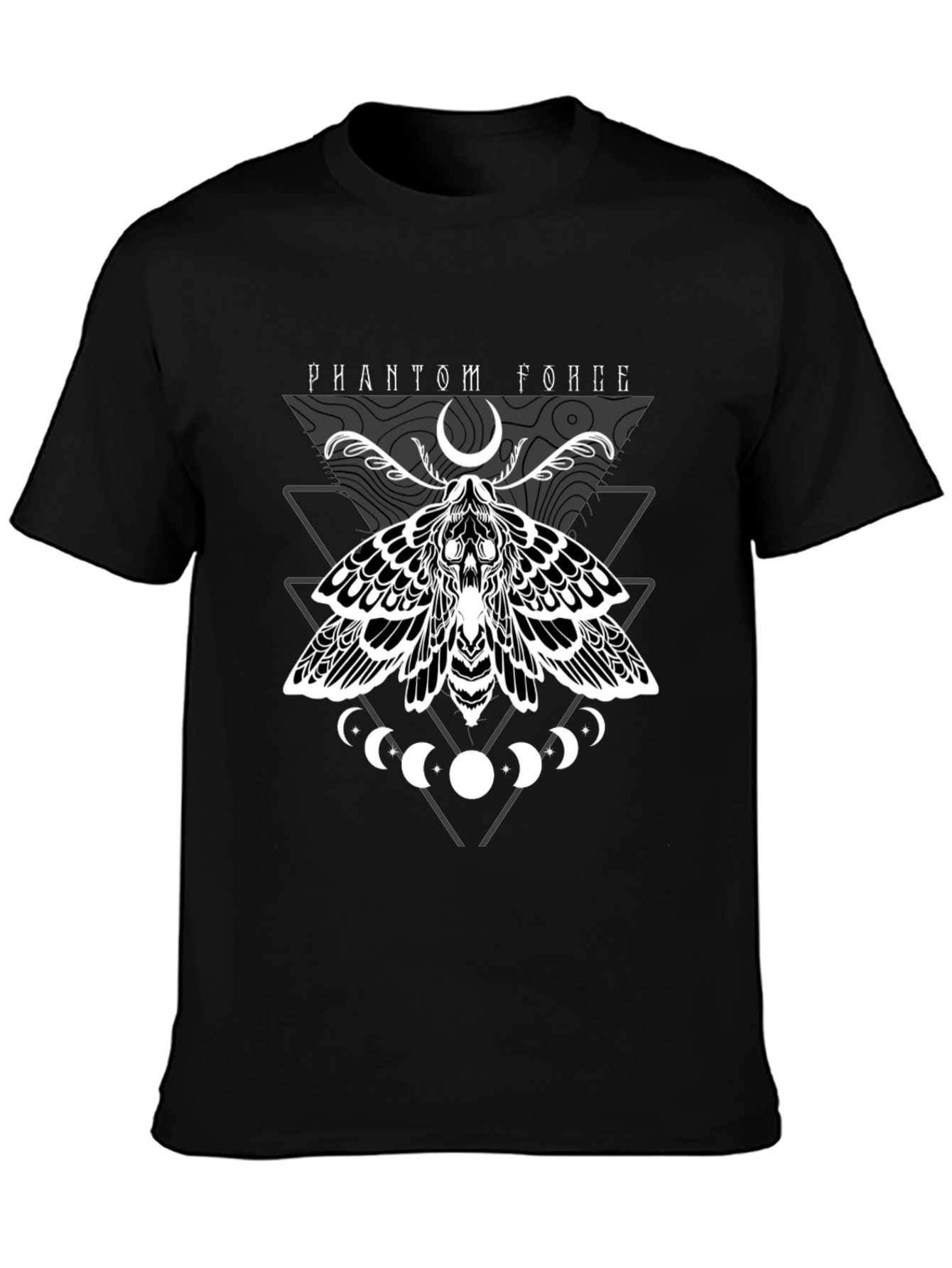 Phantom Force Moth Graphic Black T-Shirt