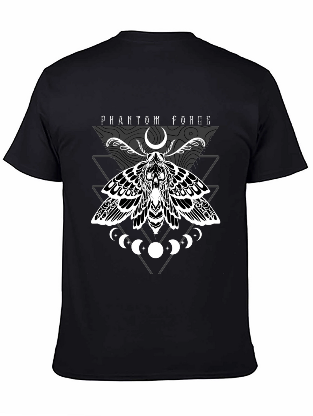 Phantom Force Moth Graphic Black T-Shirt
