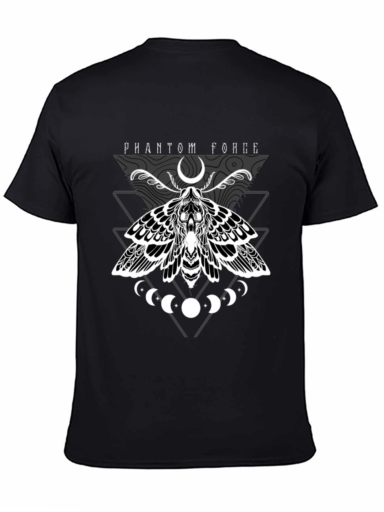 Phantom Force Moth Graphic Black T-Shirt