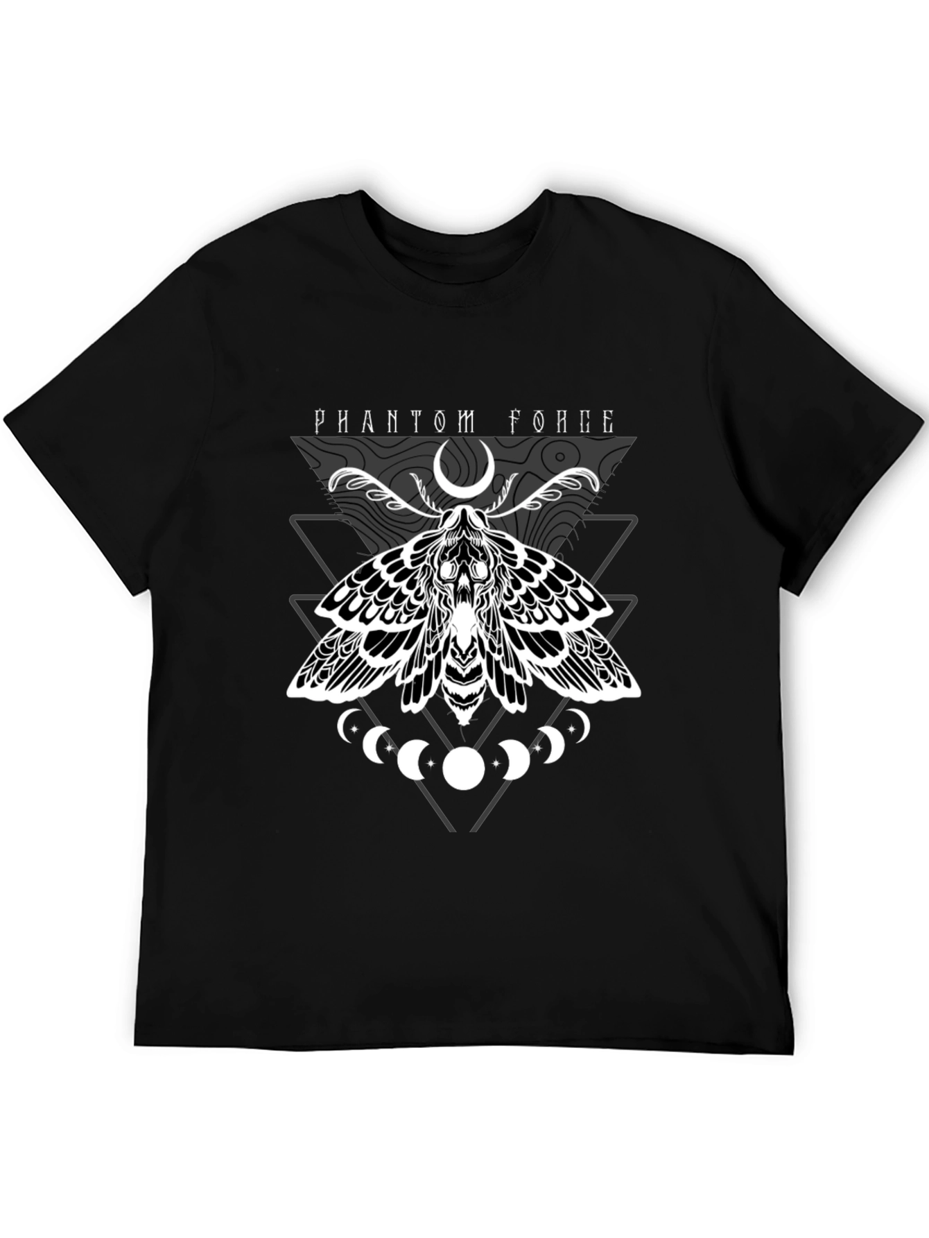 Phantom Force Moth Graphic Black T-Shirt