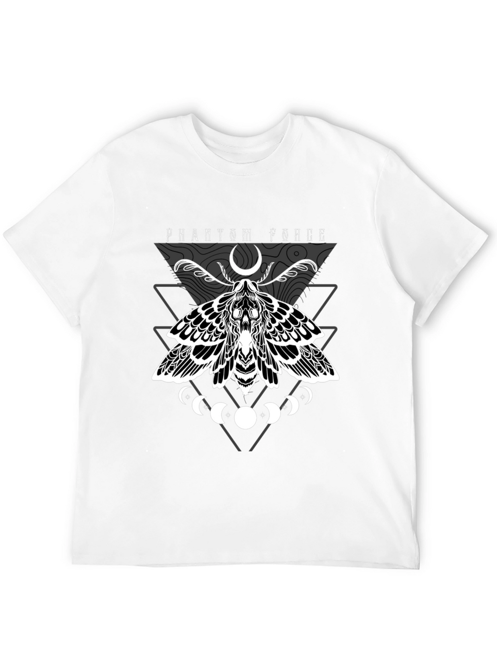 Phantom Force Moth Graphic Black T-Shirt