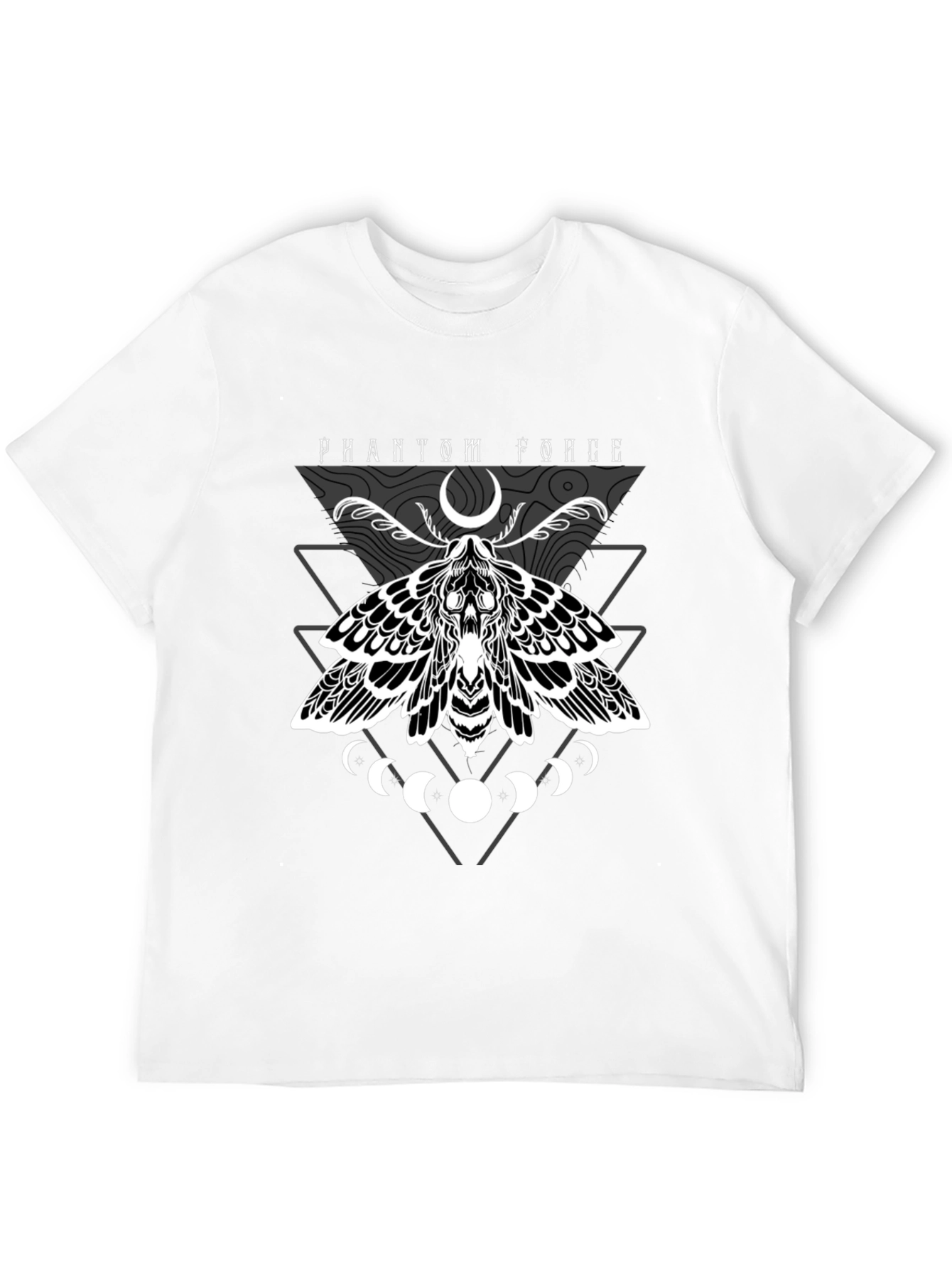 Phantom Force Moth Graphic Black T-Shirt