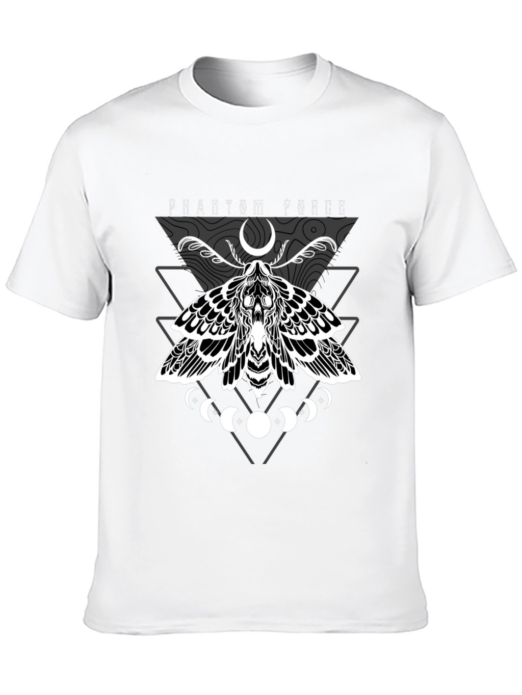 Phantom Force Moth Graphic Black T-Shirt