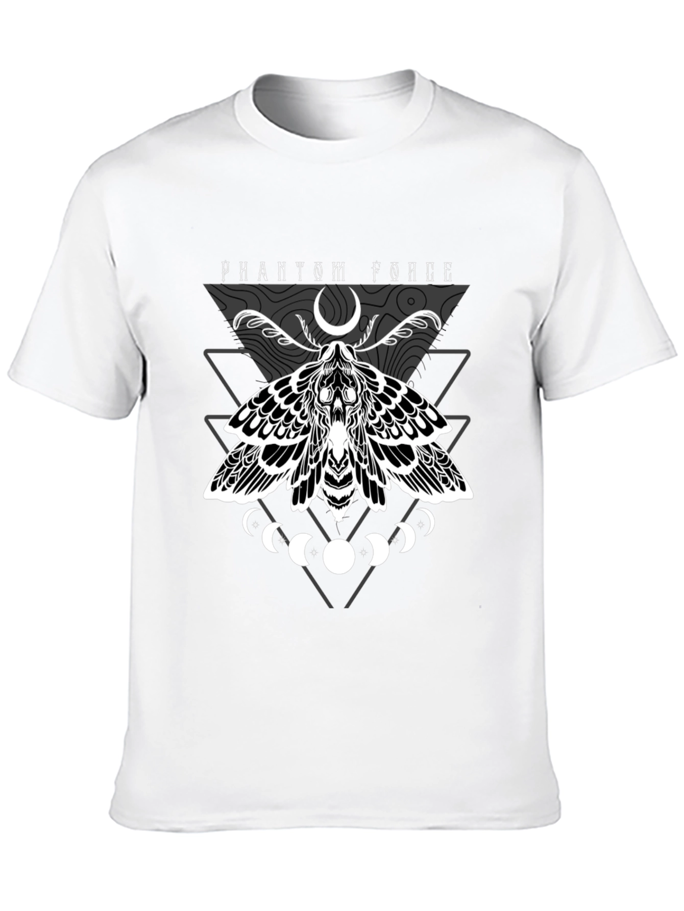 Phantom Force Moth Graphic Black T-Shirt