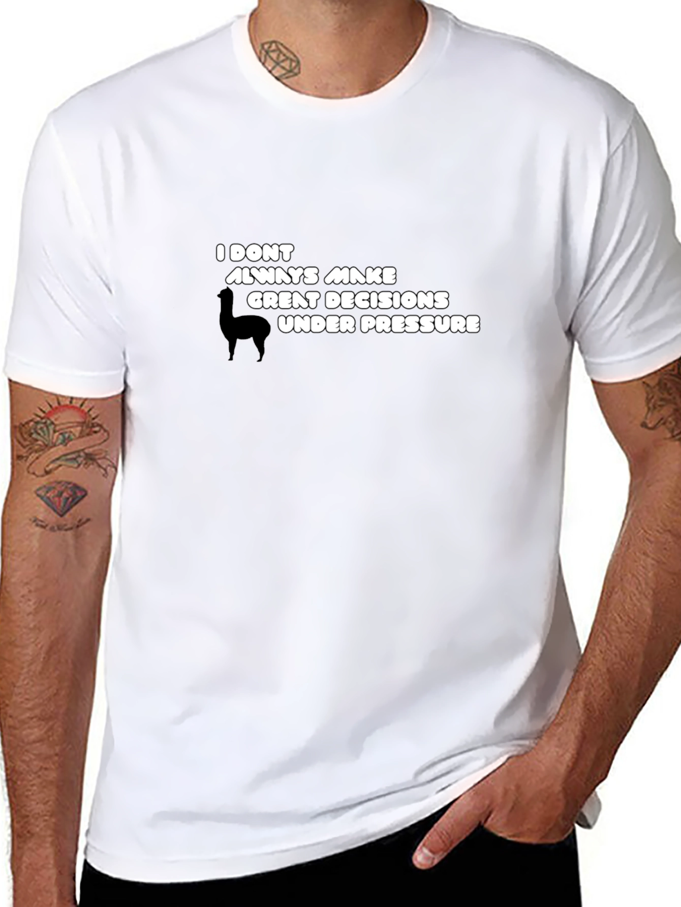 Funny Llama Decision T-Shirt - Quirky & Comfy!