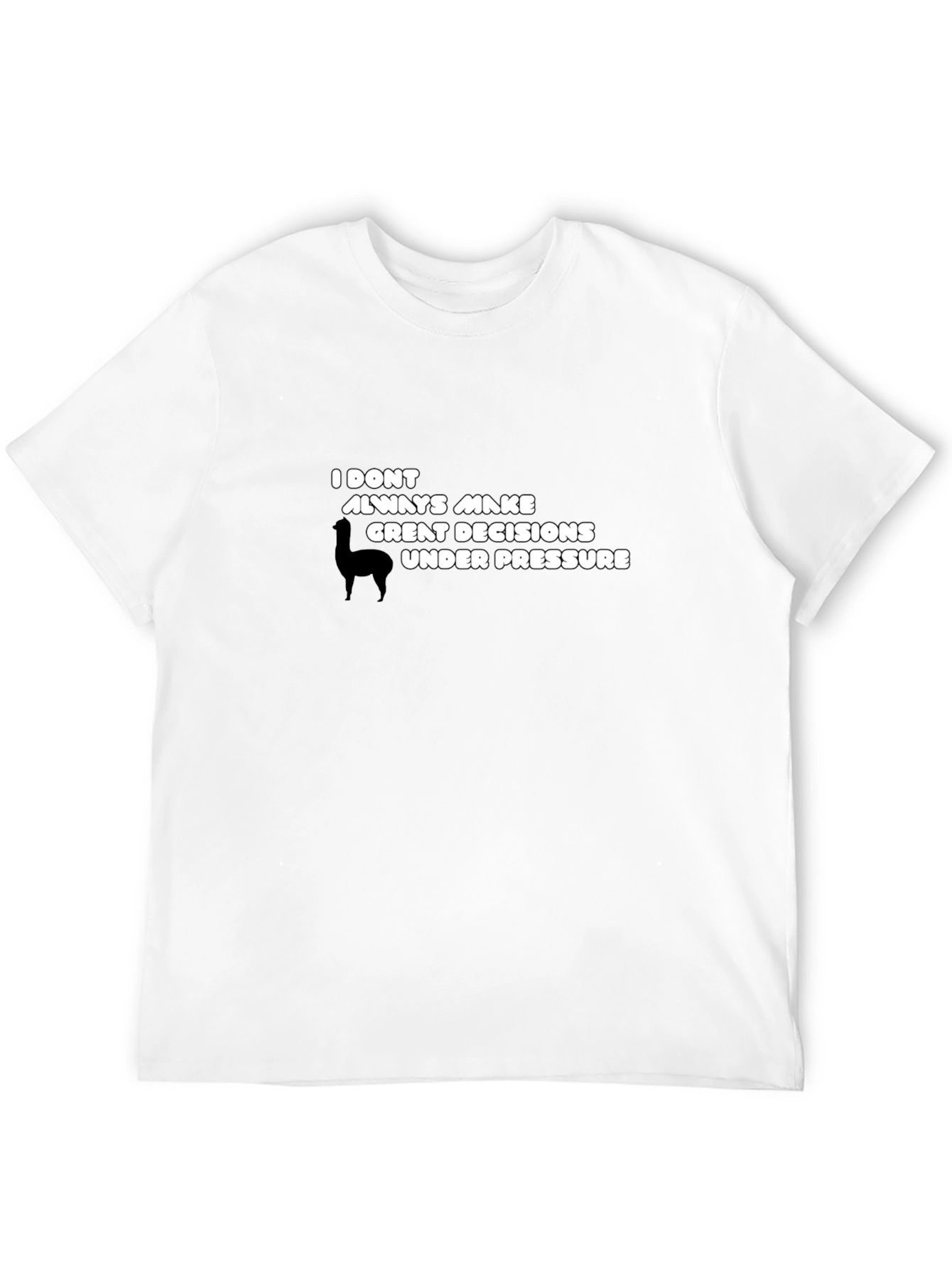 Funny Llama Decision T-Shirt - Quirky & Comfy!