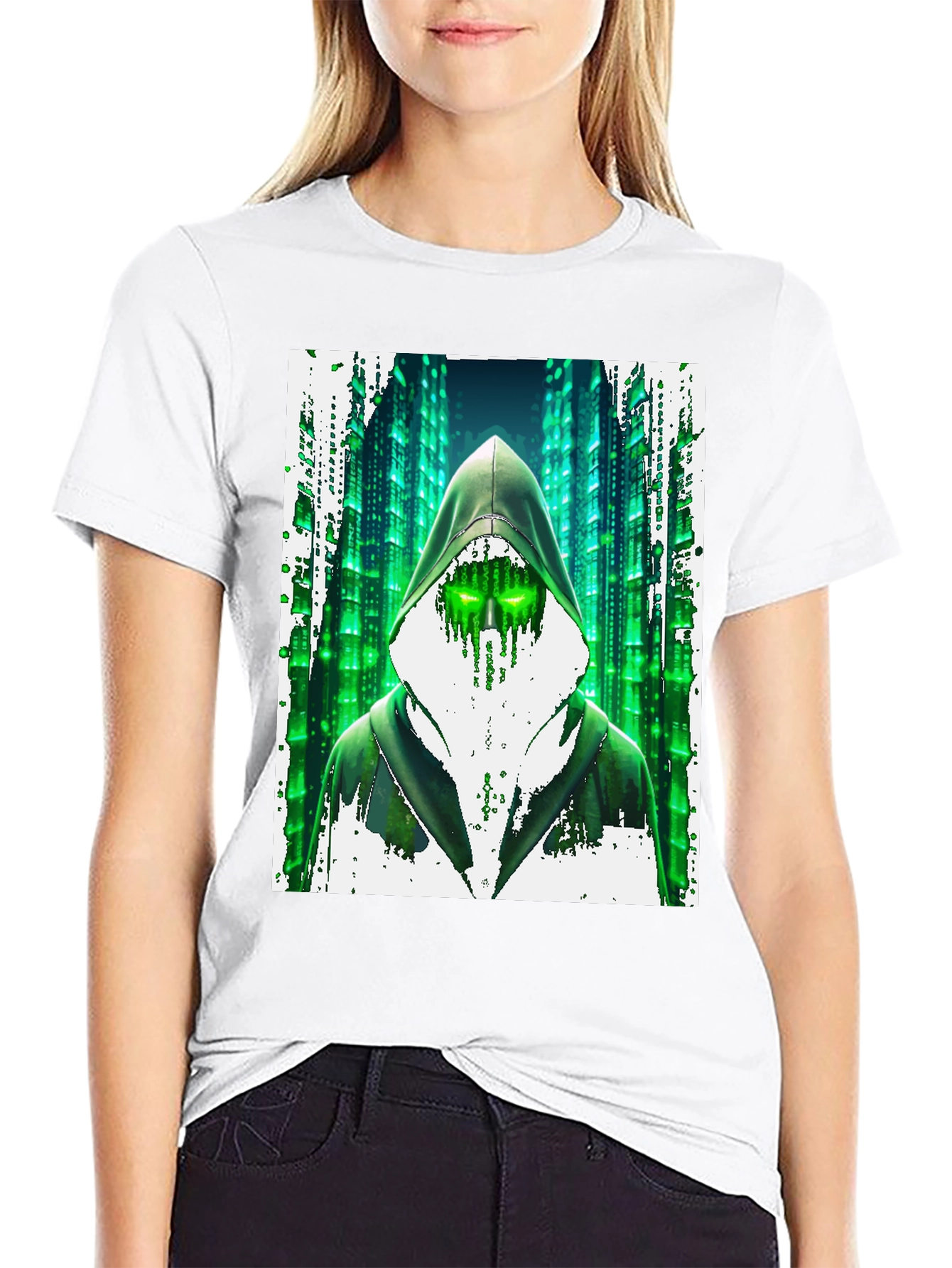 Hacker Matrix Graphic Tee - Black