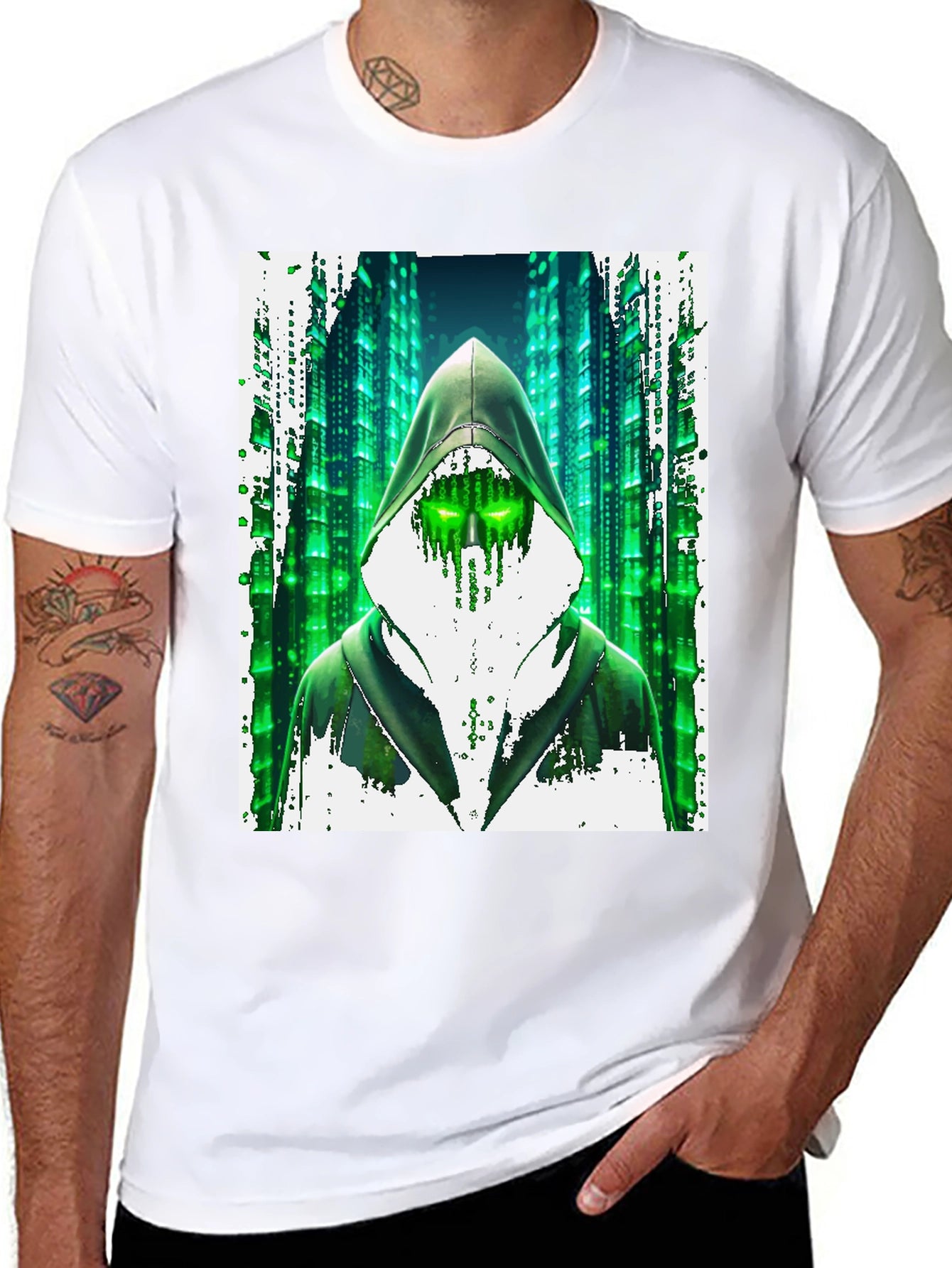 Hacker Matrix Graphic Tee - Black