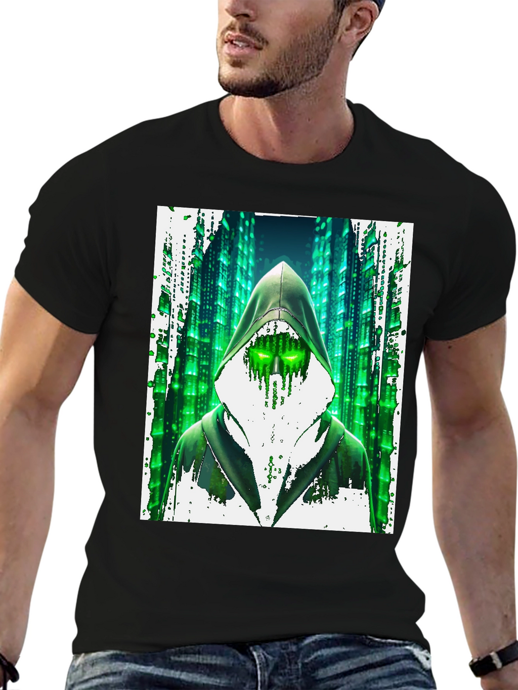 Hacker Matrix Graphic Tee - Black