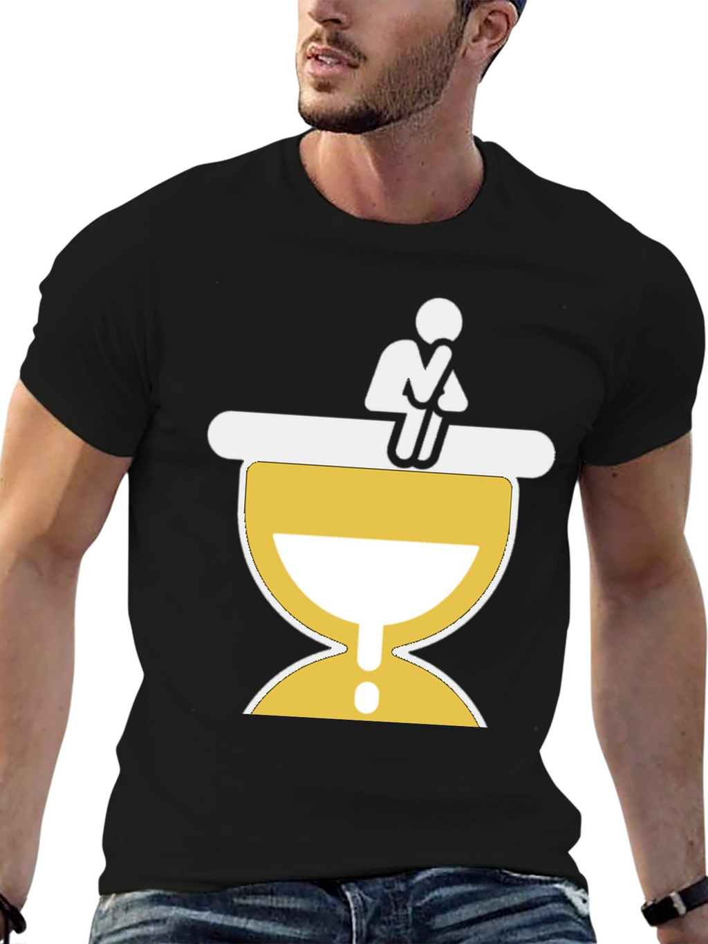 Contemplation Time T-Shirt - Hourglass Design