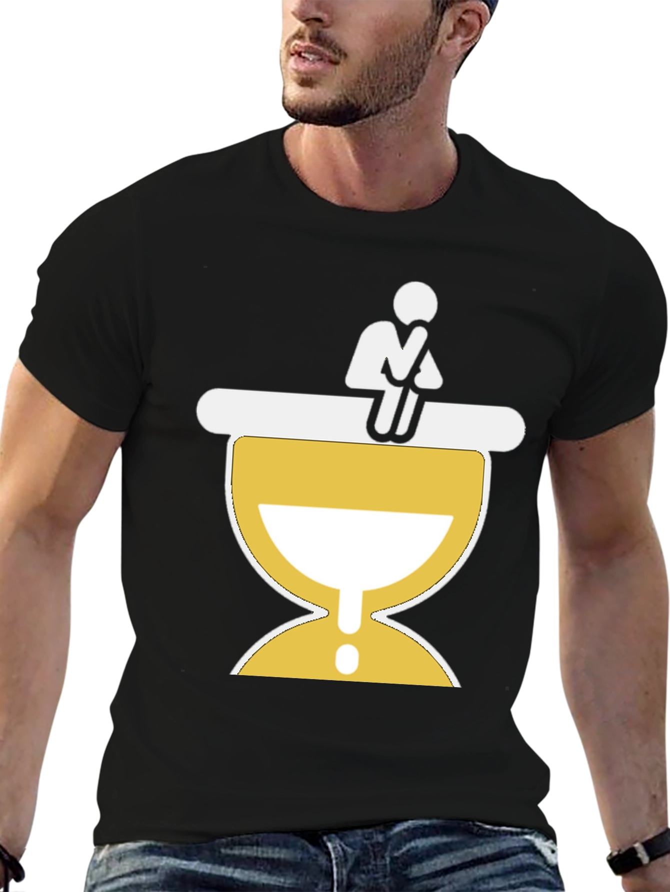Contemplation Time T-Shirt - Hourglass Design