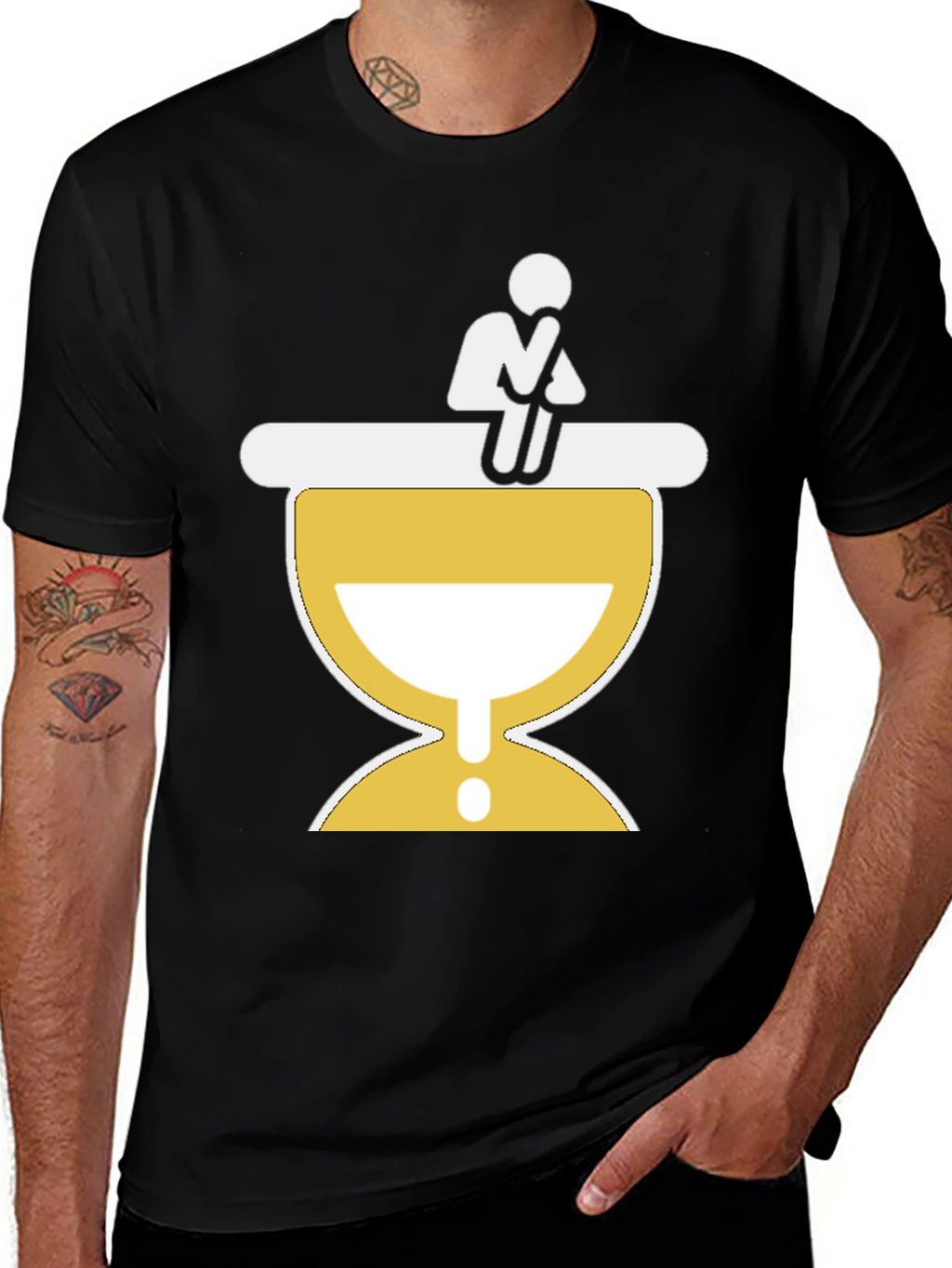 Contemplation Time T-Shirt - Hourglass Design