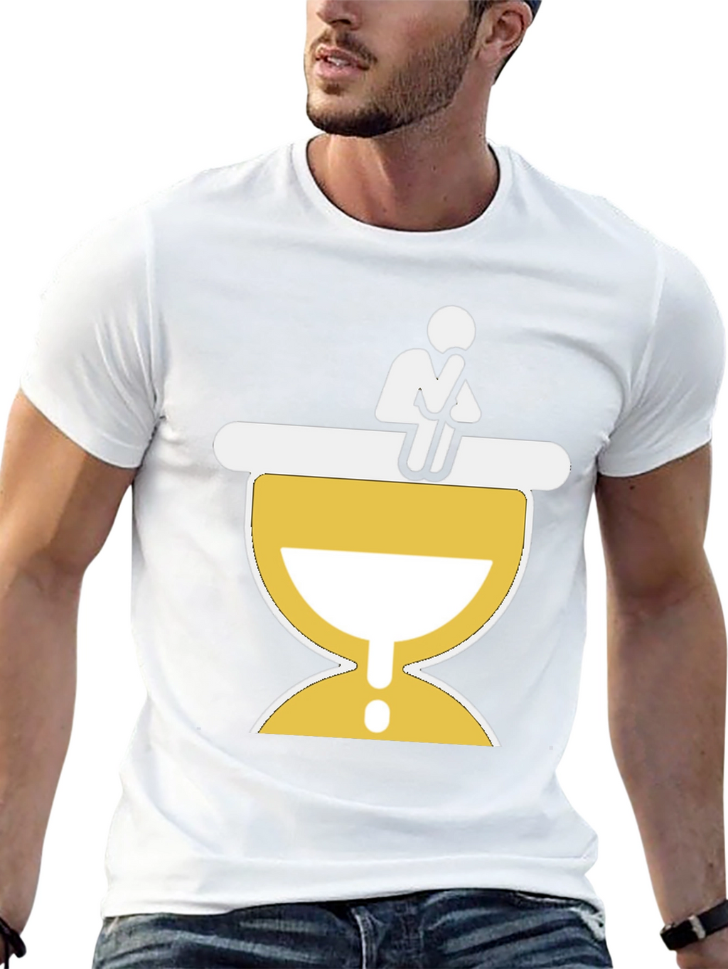 Contemplation Time T-Shirt - Hourglass Design